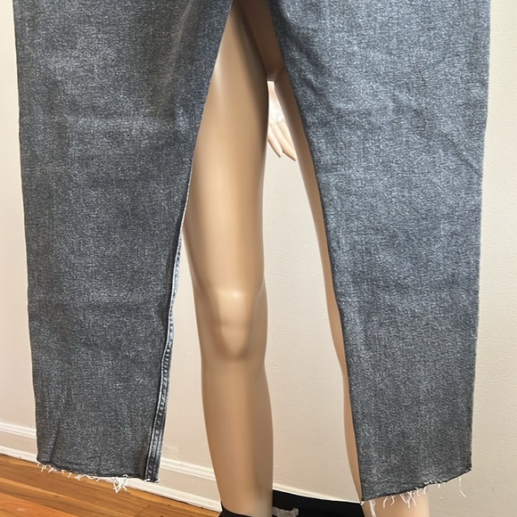 ALLSAINTS Dean Damaged Slim Fit Cropped Jeans in Washed Black Size 38 - Picture 7 of 13